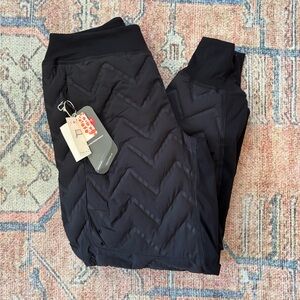 Free People Black Quilted snow pants